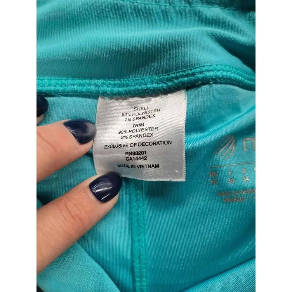 MPG Sport Tie-Dye Running Shorts w/ Liner & Zip Pocket - Teal/Blue - Size XS - Picture 4 of 4